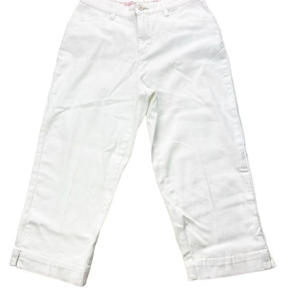 LEE White High Rise Stretch Ankle Pants Size 6M
